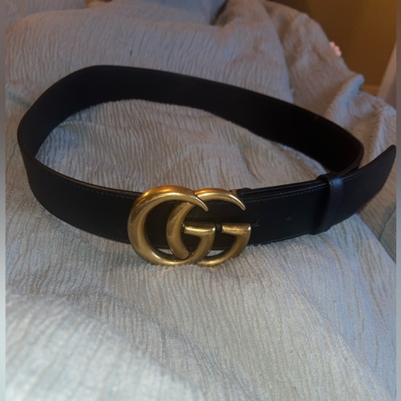 Leather 1.5in wide Gucci GG Marmont belt 80.32 - Picture 1 of 5